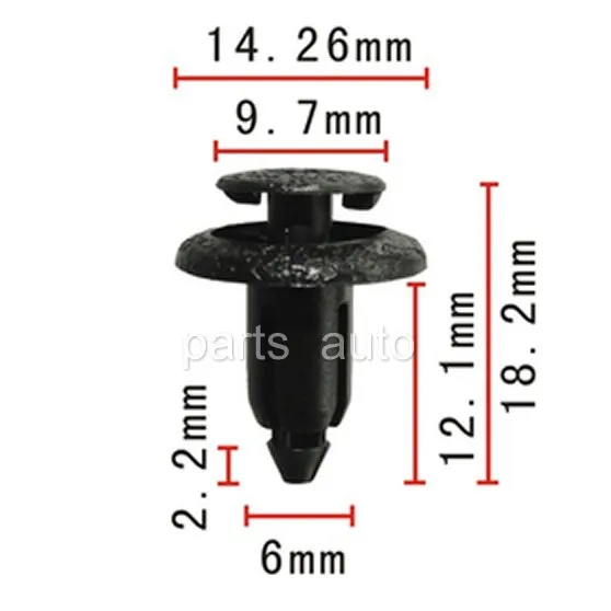 

100x for Toyota 90467-06133-CO Nylon Rocker Panel Push-Type Rivet Retainer Clip 9046706133 for 4-Runner 98-On