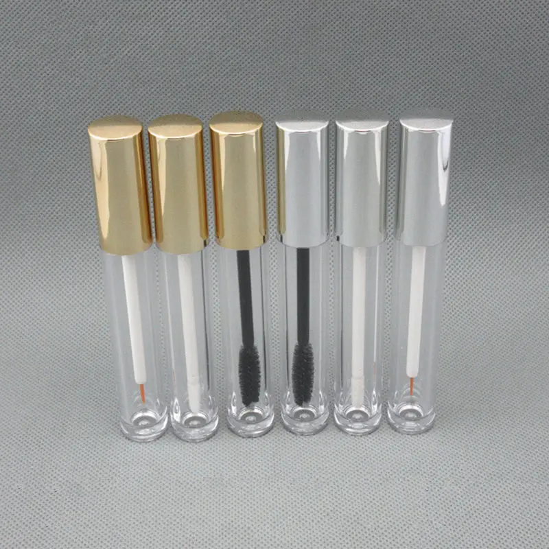 

500Pcs/Lot 6ml Lip Balm Tubes Cosmetic container Empty Silver gold Mascara tube Beauty Tool Mini Refillable Bottle