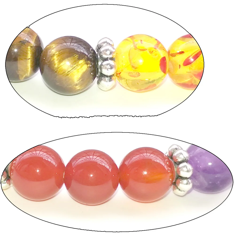 GVUSMIL Fashion 7 Chakra Bracelet Men Multicolor Healing Balance Beads Reiki Buddha Prayer Natural Stone Yoga Women | Украшения и