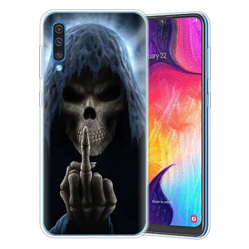 Мрачный Жнец "скелетная" тема, чехол для samsung A50 A70 A60 A40 A30 A20 A20e A10 M30 M20 M10 A7 A9 мягкий чехол для телефона из ТПУ с принтом "Coque