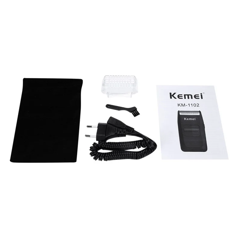Kemei KM-1102 аккумуляторная бритва для мужчин с двойным лезвием