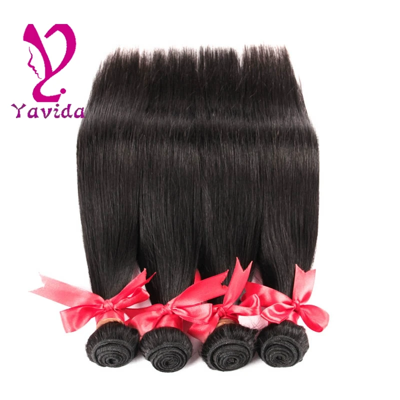 7a Brazilian Virgin Hair 4Bundles Straight extension Weave Bundles Mink piece |