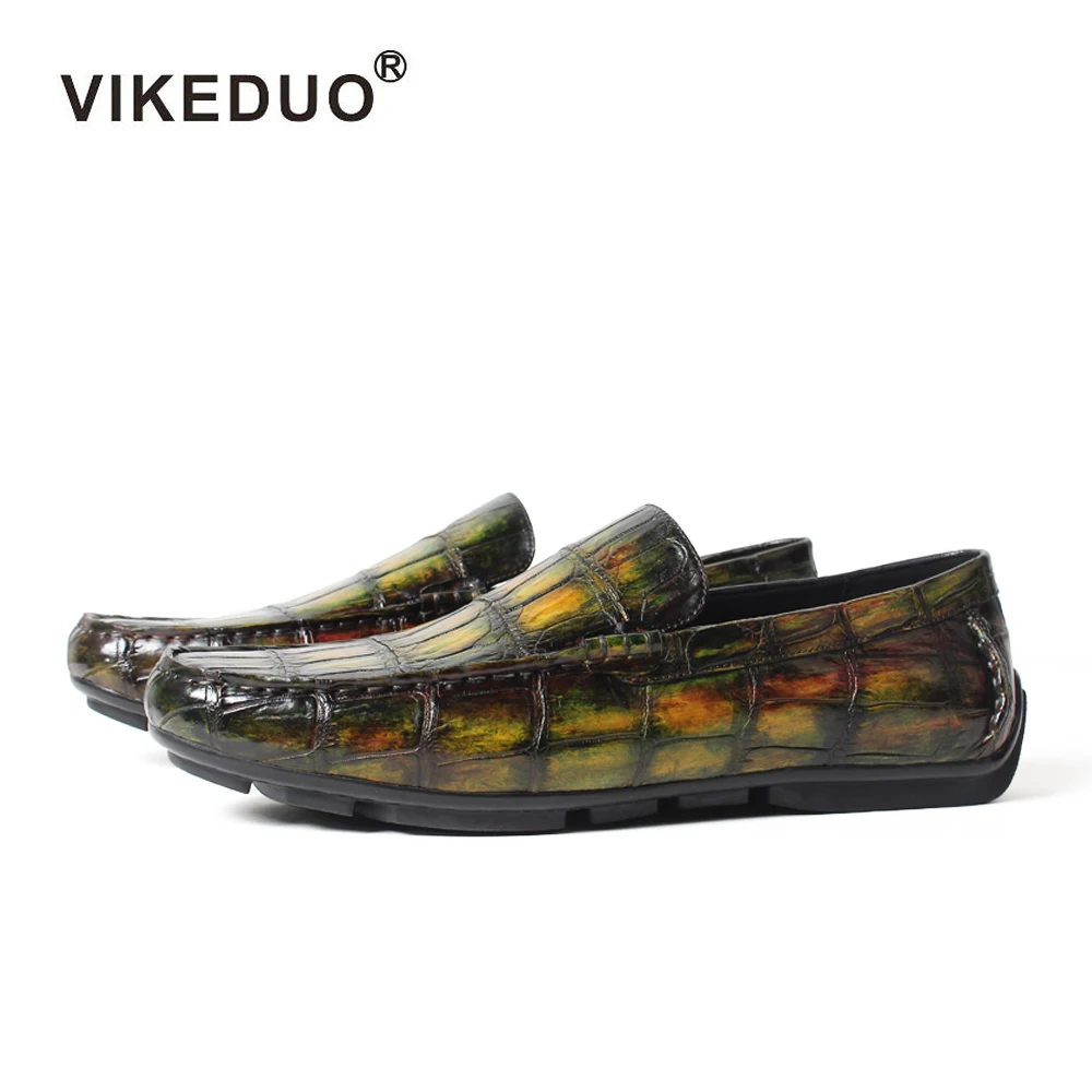 Туфли Vikeduo мужские ручной работы роскошные модные дизайнерские мокасины