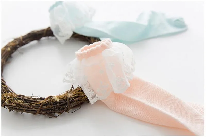 Летние дышащие детские носки для девочек новорожденных малышей до колен