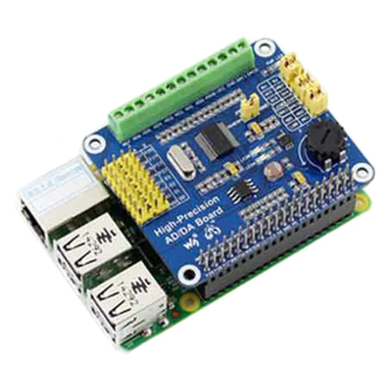 5 шт./лот высокоточный AD/DA модуль ADS1256 DAC8552 для Raspberry Pie 8 каналов 24 бит ADC 10K