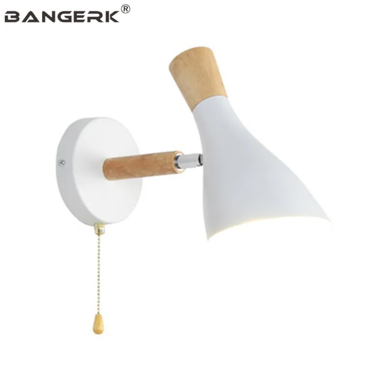 

Nordic Design Adjust LED Wall Lights For Home Loft Sconce Iron Wood Modern Read Bedside Wall Lamp Lighting Fixtures Luminaire