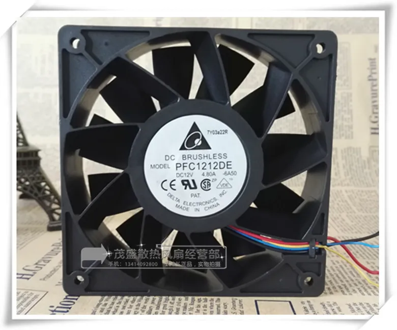AVC Delta PFC1212DE 120*120*38 мм 12038 1238 12 см DC 12V 4.80A инвертор сервера Вентилятор