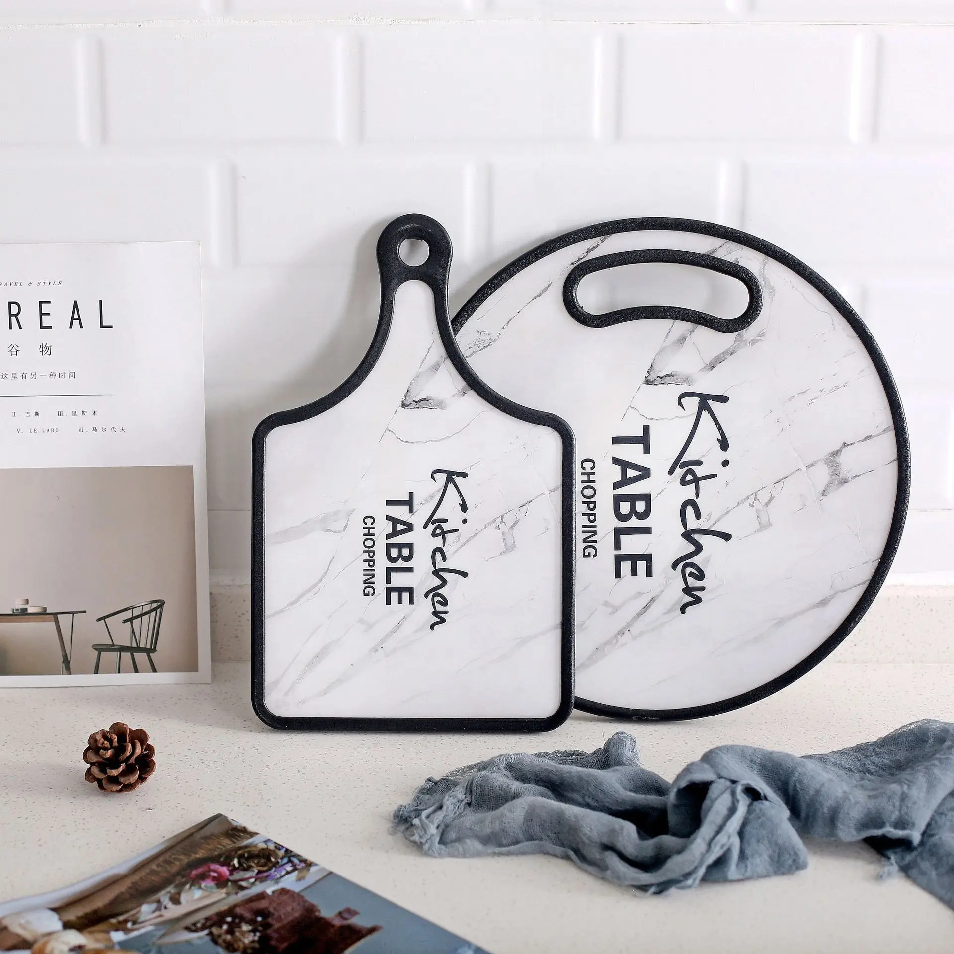 Terrazzo серия двухсторонний экологичный материал для фруктов и овощей разделочная