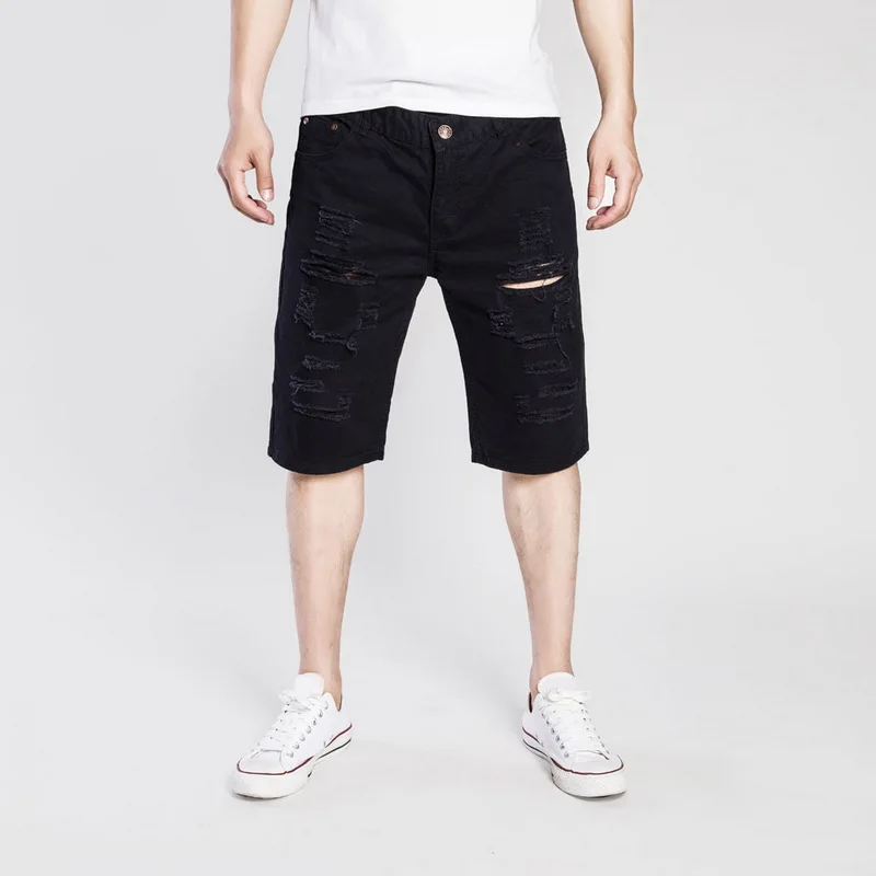 MJARTORIA Summer New Men's Stretch Short Jeans Fashion Casual Slim Fit High Quality Elastic Denim Shorts Male Brand Clothes