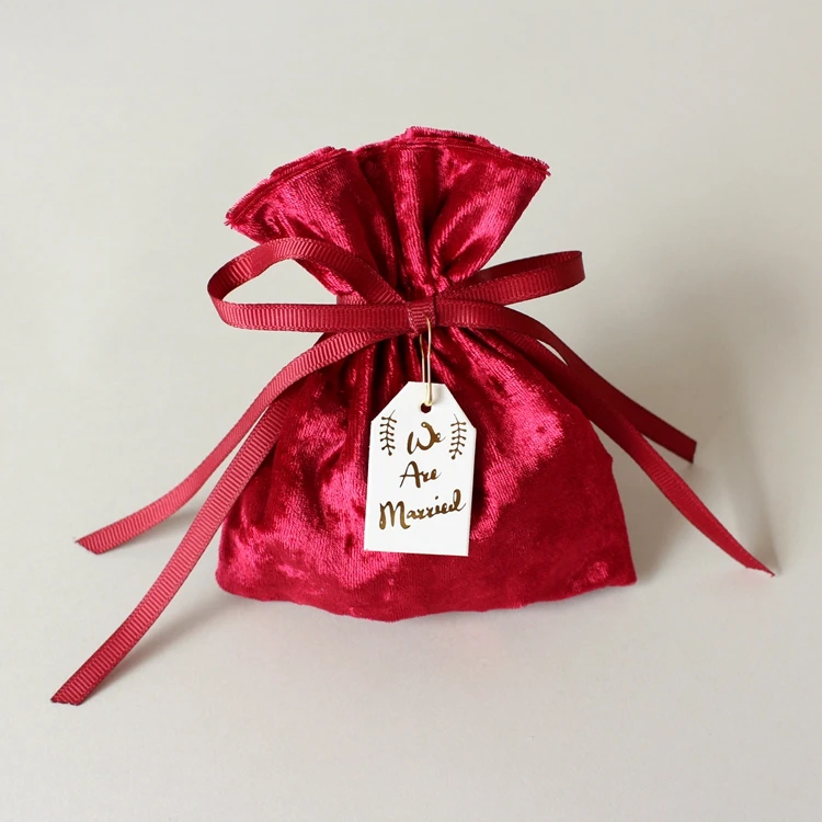 5 шт. бесплатная доставка Высококачественная бархатная сумка праздничная