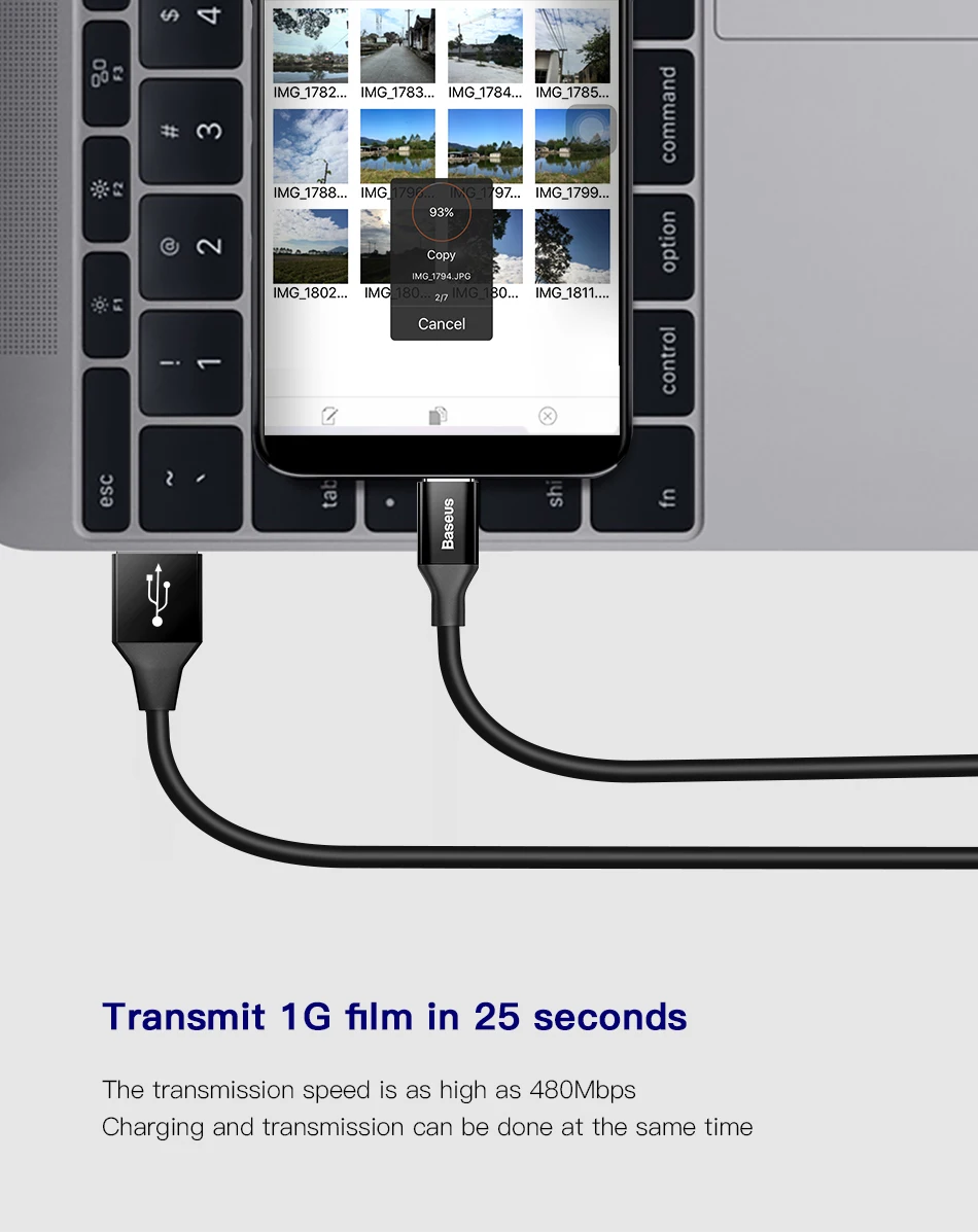 Кабель Micro USB Baseus, кабель для быстрой зарядки и передачи данных, кабель для зарядного устройства Microusb для samsung, Xiaomi, Redmi, Android, кабель для мобильного телефона