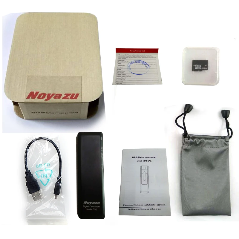 NOYAZU D30 Профессиональный 16G Цифровой диктофон с камерой 640*480P миниатюрное
