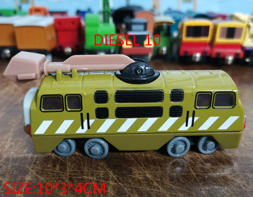 Литье металла Магнитные поезда образовательной модели DIY мини-автомобиля игрушки Рождественский подходит Thomas Track Стивен Уинстон подарки для детей - Цвет: Diesel 10