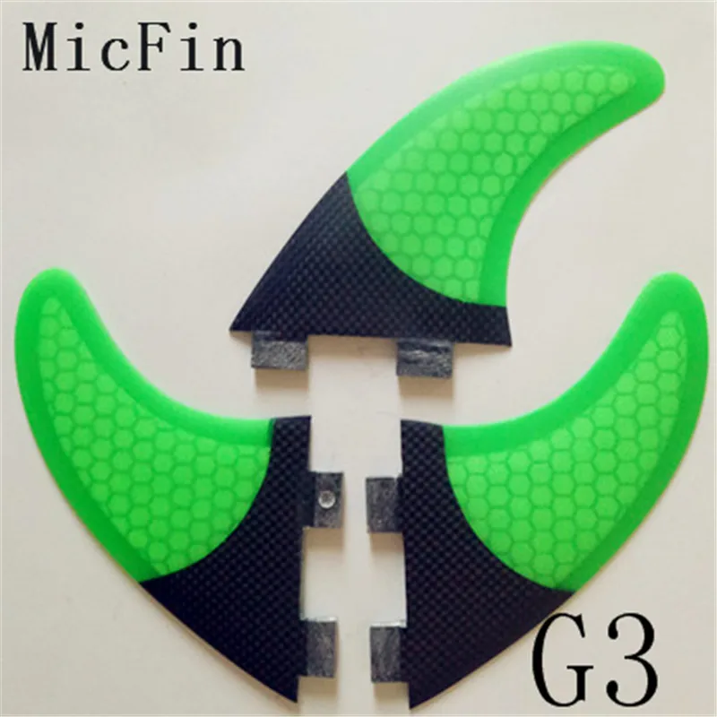 Micfin quillas surf вафельная fcs плавники стекловолокна досок для серфинга плавники три ребра размер M-G5 - Цвет: G3