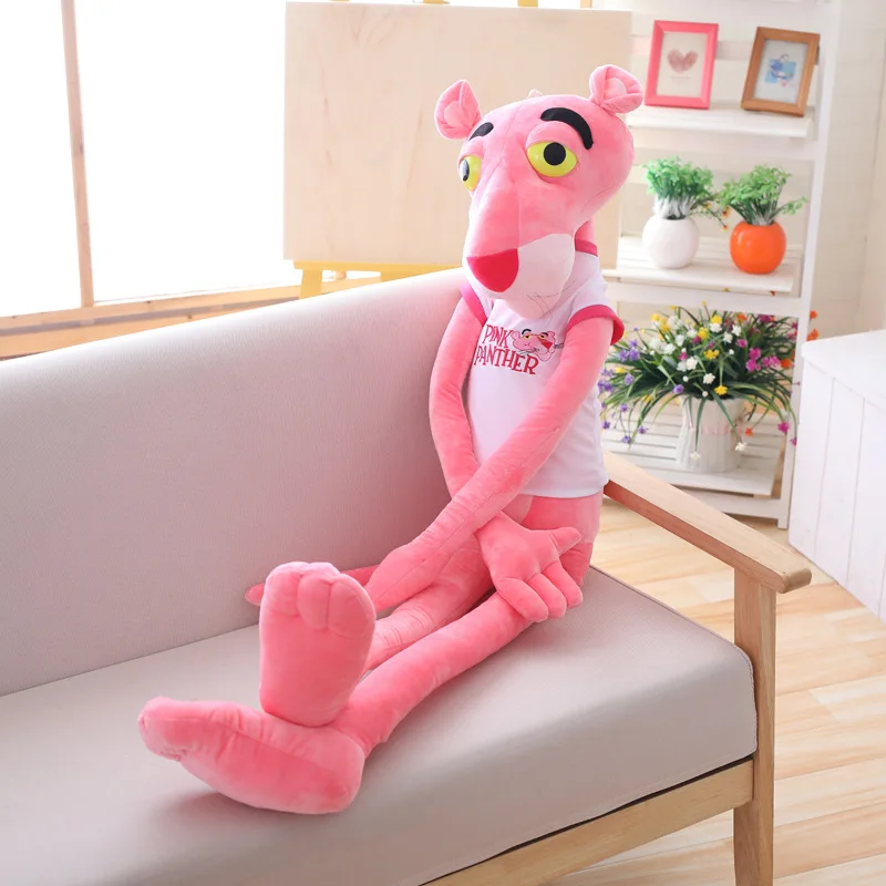 Горячая Распродажа розовая плюшевая леопардовая игрушка озорная длинная ножная