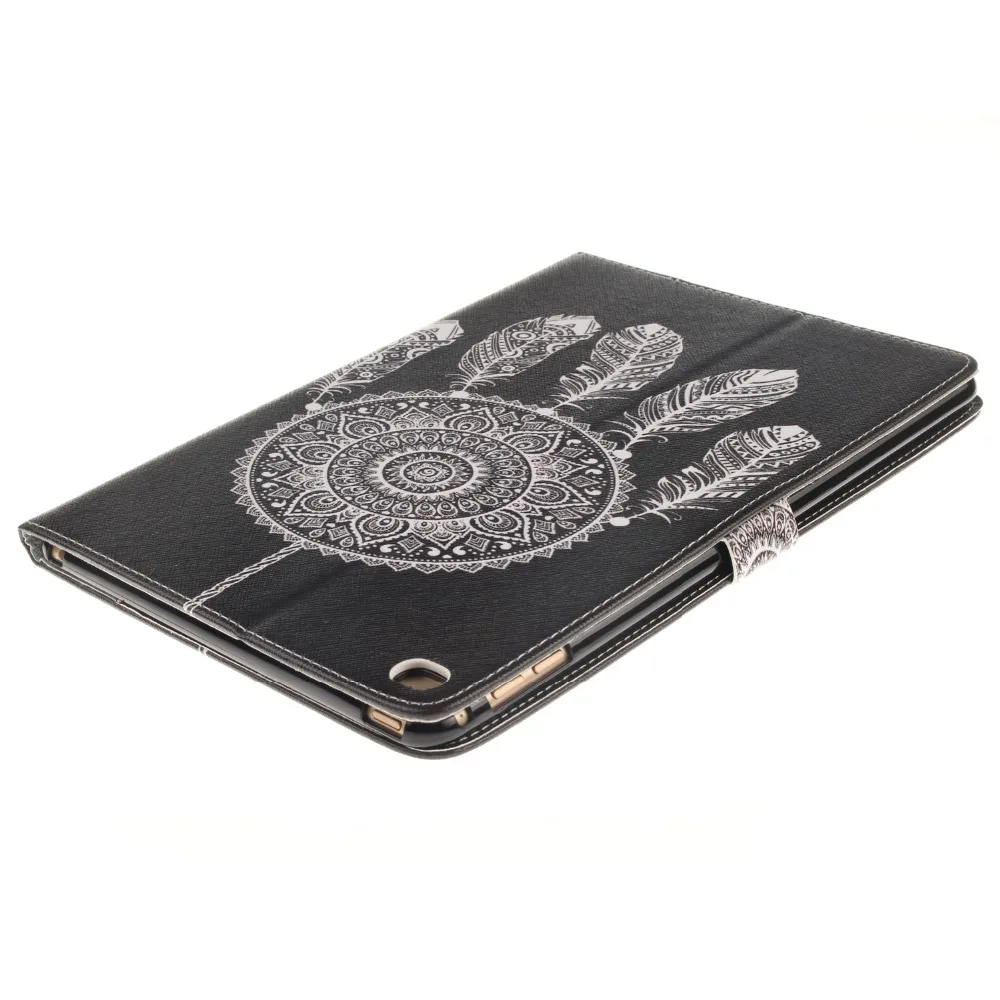 Черный чехол из искусственной кожи с рисунком колокольчика подставкой для iPad Air