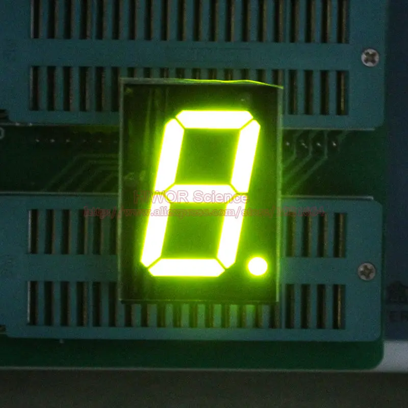 10 шт./лот) 10 контактов 10011AG 1 дюйм 1 бит цифра 7 сегментный зеленый светодиодный дисплей общий катод цифровой дисплей