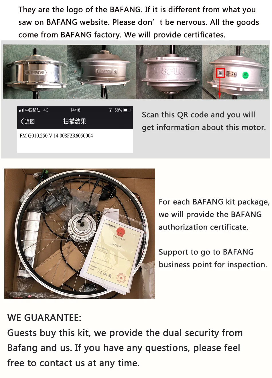 BAFANG мотор для центрального движения колеса 48V 500W комплект для переоборудования электрического велосипеда с Батарея 8FUN уд/мин передний ступичный узел мотор velo electrique bafang комплект