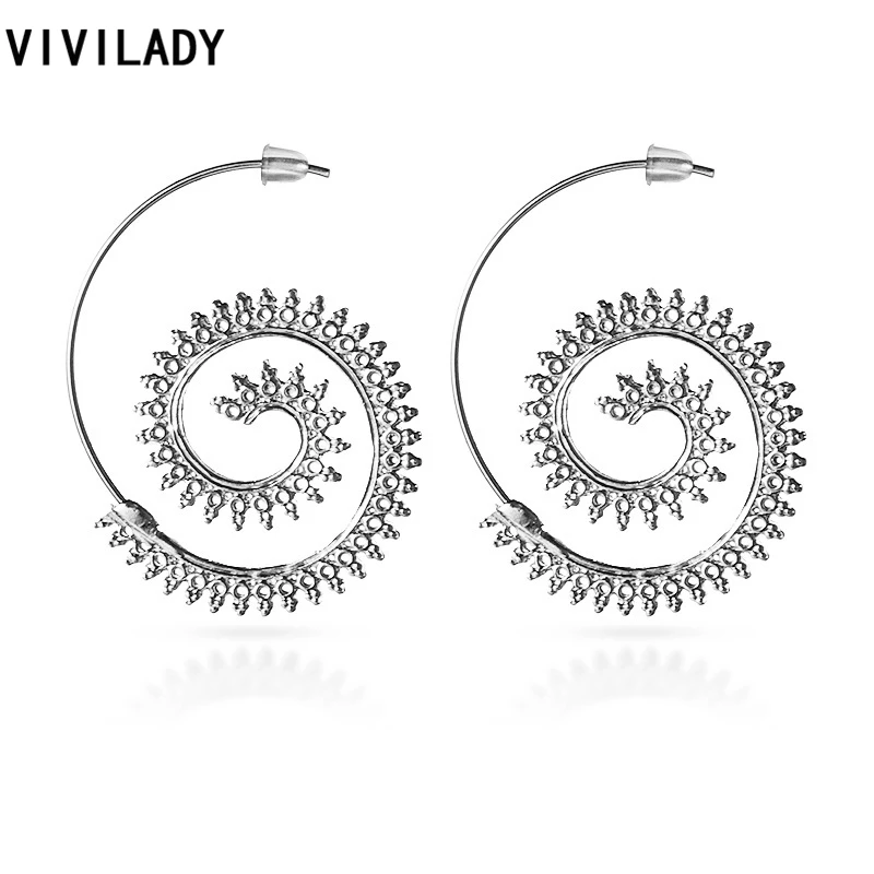 Женские круглые серьги-кольца в стиле стимпанк | Украшения и аксессуары