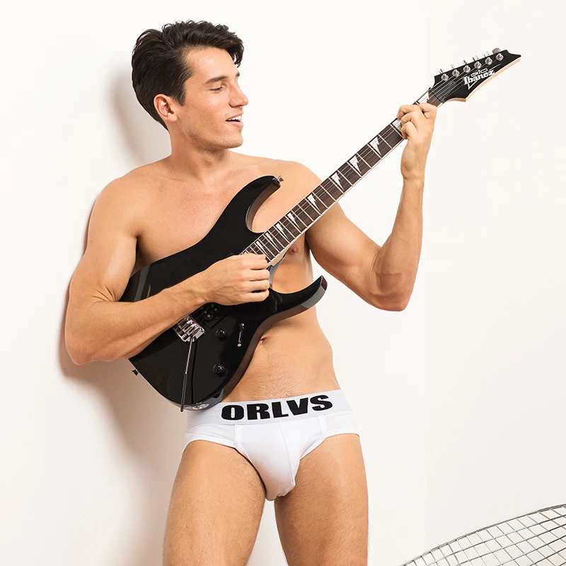 

2018 ORLVS Brand New Hot Selling Mens Underwear Briefs Cotton Low Waist Underpanties For Men Male Panties ropa interior hombre