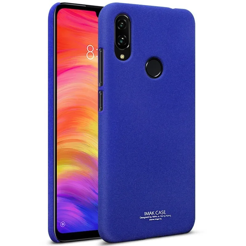 Чехол IMAK для Xiaomi Redmi Note 7, ковбойская серия, Матовый Жесткий чехол на заднюю панель, чехол для Xiaomi Redmi Note 7 Pro 7 s, 6,3 дюймов - Цвет: Blue
