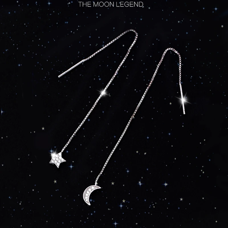 Женские серьги-подвески с кристаллами серебряного цвета | Украшения и аксессуары