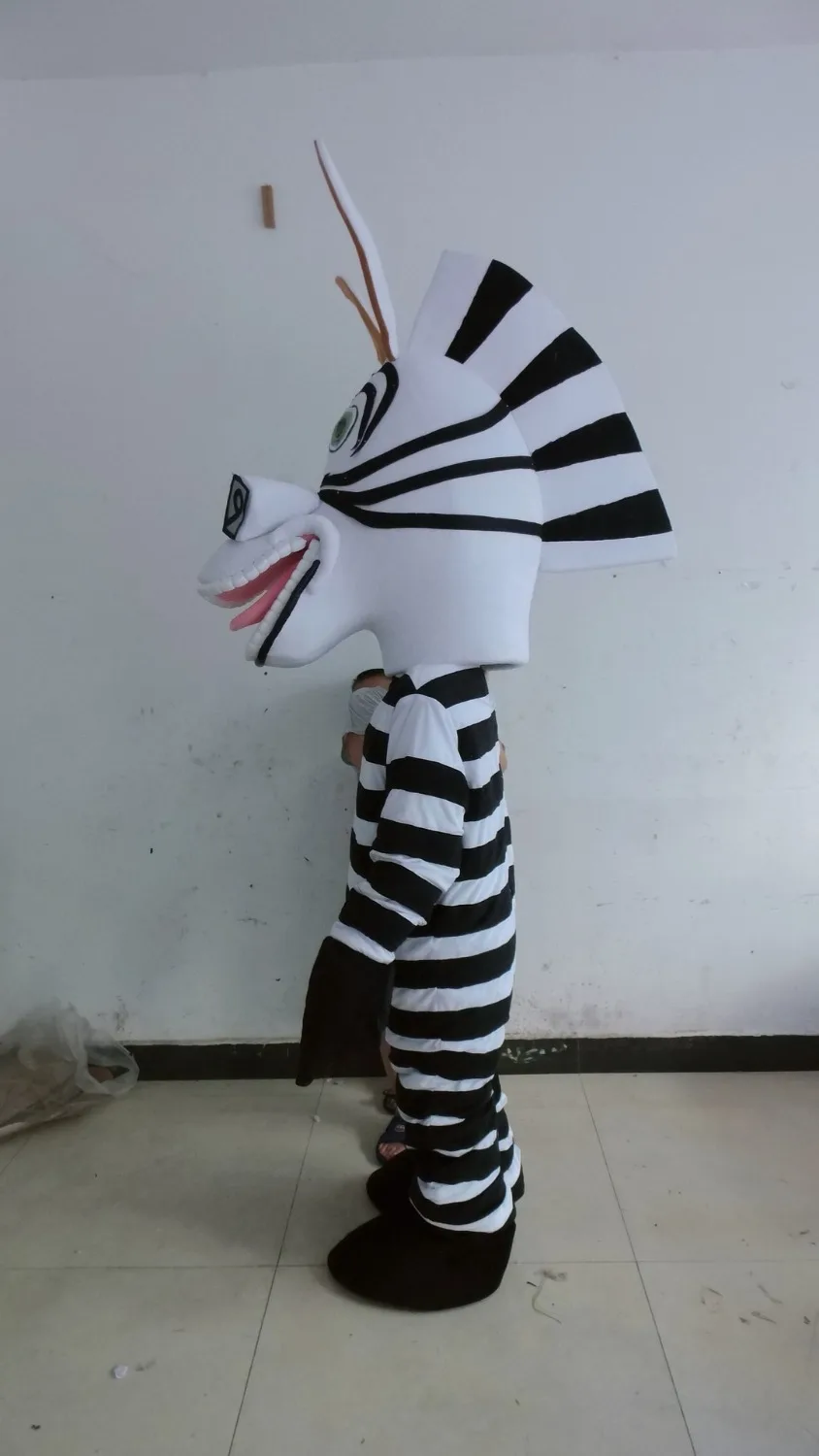 Высокое качество POLE STAR талисман костюмы белая и Черная лошадь Зебра Маскировка