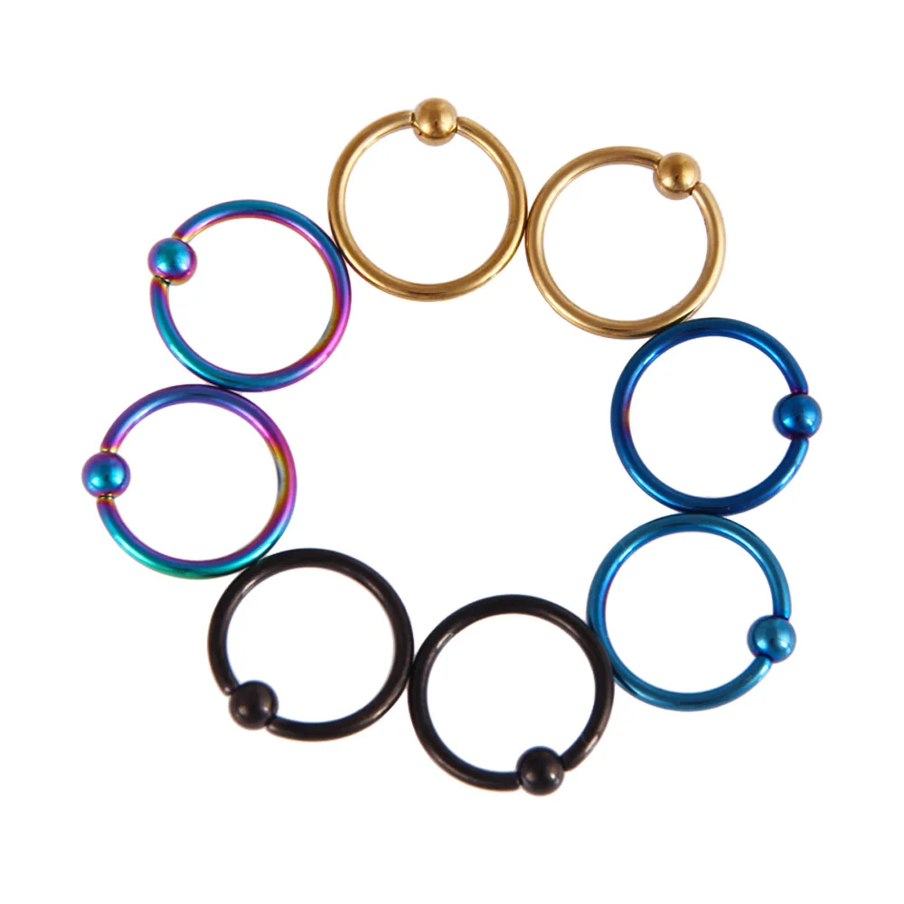 MODRSA 2 шт. Необычные кольца для бровей в носу сосков губ пирсинг уха перегородки