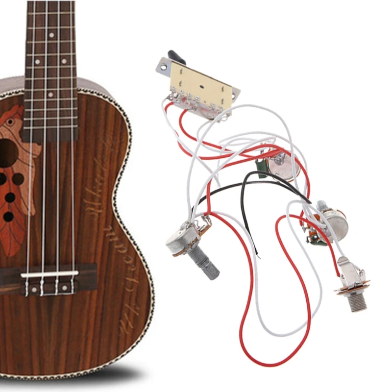 1 комплект гитарный жгут проводов пикап 1V2T1J 5 переключатель 500K Pots Jack для Fender Strat