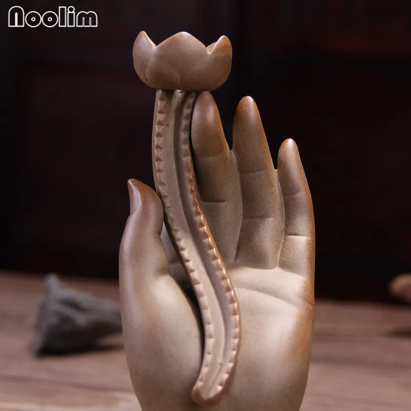 Буддийская ручная курильница NOOLIM с обратным потоком конусы для благовоний