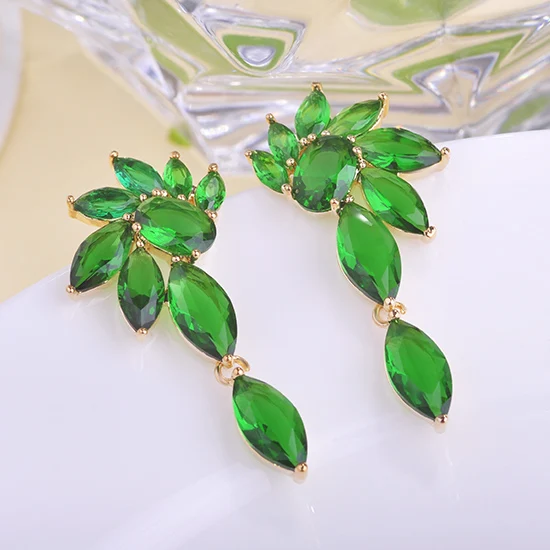 Blucome Высококлассные Крылья Ангела Горный Хрусталь Падение Серьги Для Женщин