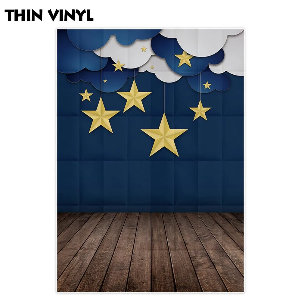 Allenjoy фоны для фотосъемки темно-синяя ночь звезда облака дерево детский душ фон