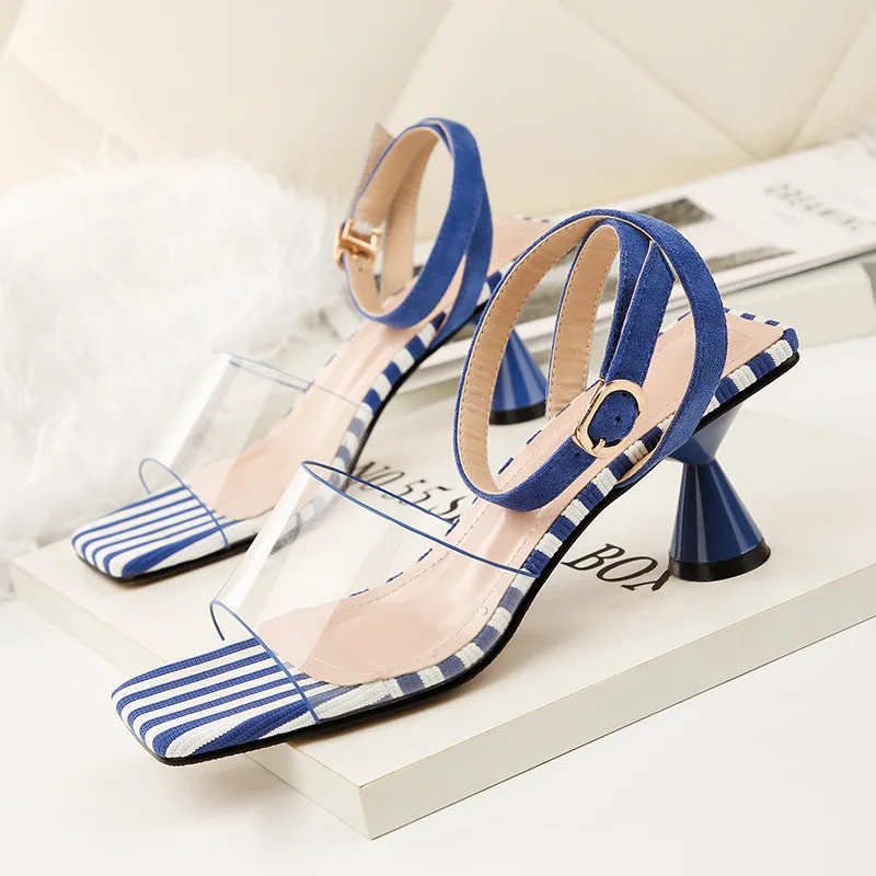 2018 women slippers sandals flip flops high heels Transparent plastic sexy party wedding shoes thin dress fashion lady | Обувь