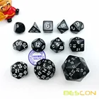 Набор многогранных кубиков D3 D4 D6 D8 D10 D % D12 D20 D24 D30 D50 D60 D3-D60, 12 шт., 60 сторон, черный цвет