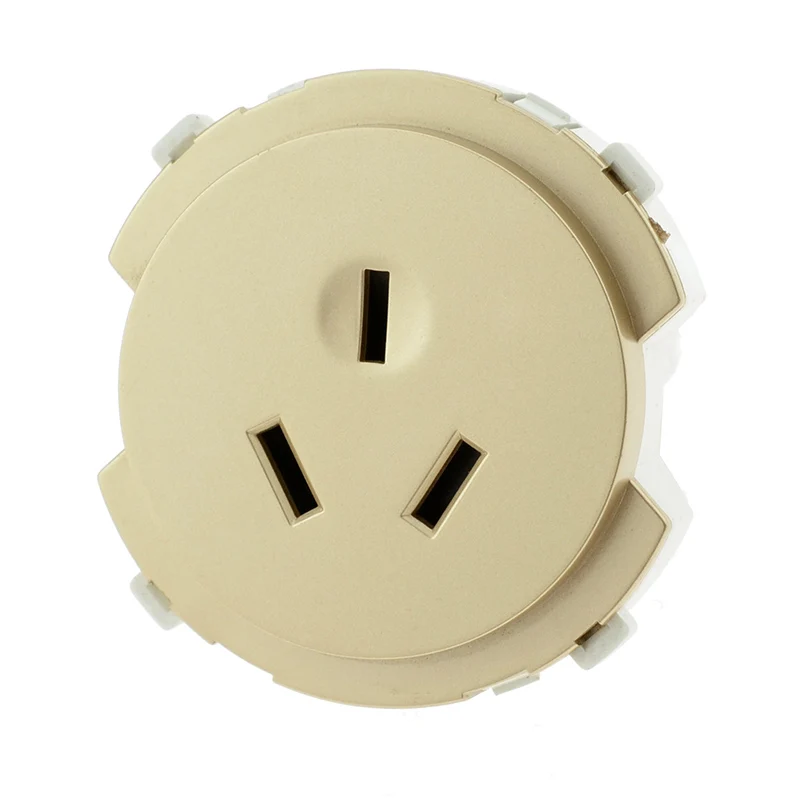 Gold Socket L1 по индивидуальному заказу электрической розетки австралийского стандарта 3 цвета настенный Электрический AU разъем 220V 16A модульный собственными руками Сделай Сам combinationr - Тип: Gold Socket