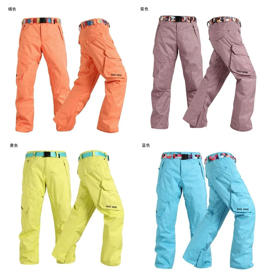 Мужские лыжные брюки Gsou зимние плотные с хлопковой подкладкой | Спорт и