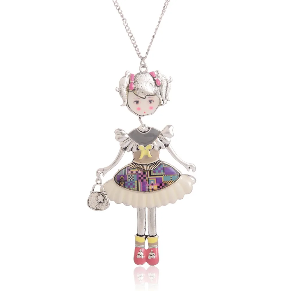D &amp Rui Jewelry Doll Necklace Long Chain Alloy Pendant Fashion For Women 2017 News Accessories | Украшения и аксессуары