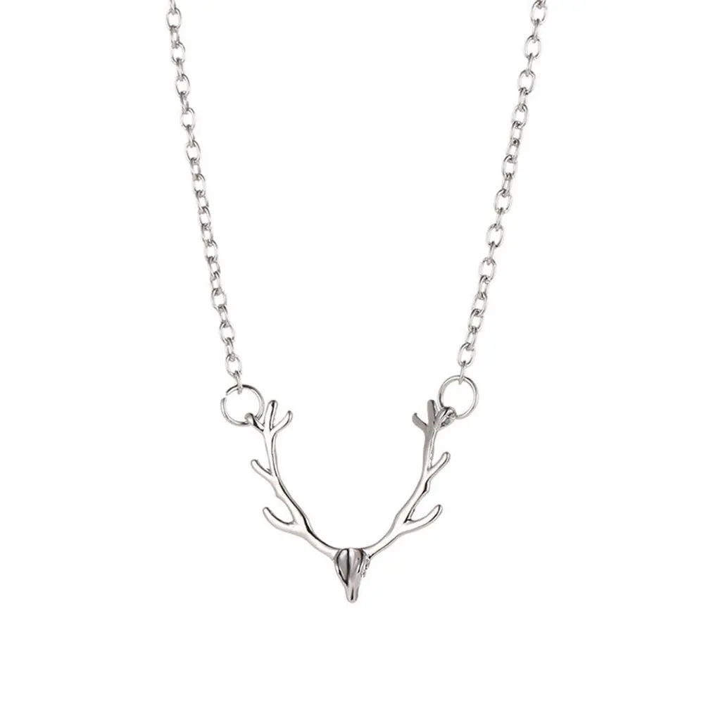Christ Christmas Little Antler Deer Head Elk Necklace Classic Color Chokers Necklaces For Women Girls Wish Fashion Jewelry | Украшения и