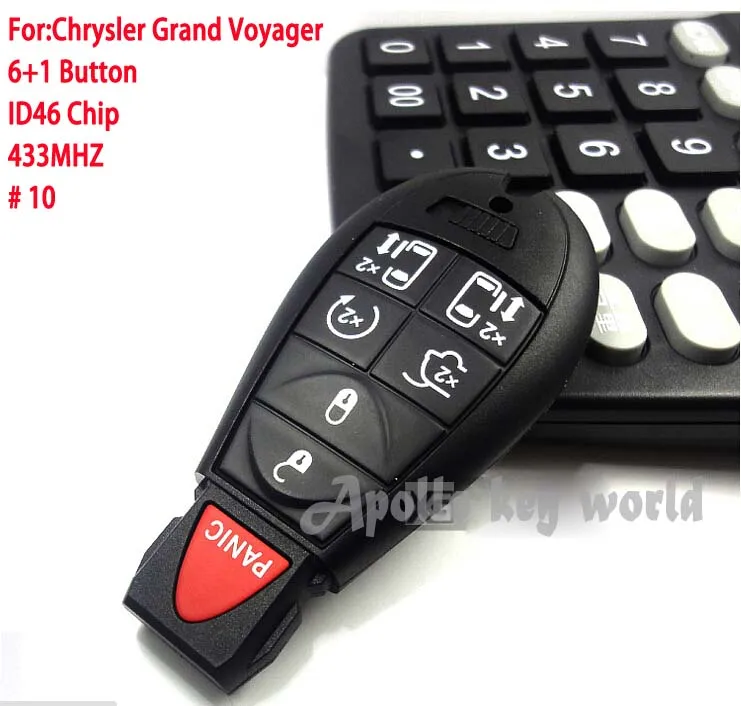 Умный пульт дистанционного управления для Chrysler Grand Voyager с чипом ID46 6 + 1 кнопки 433