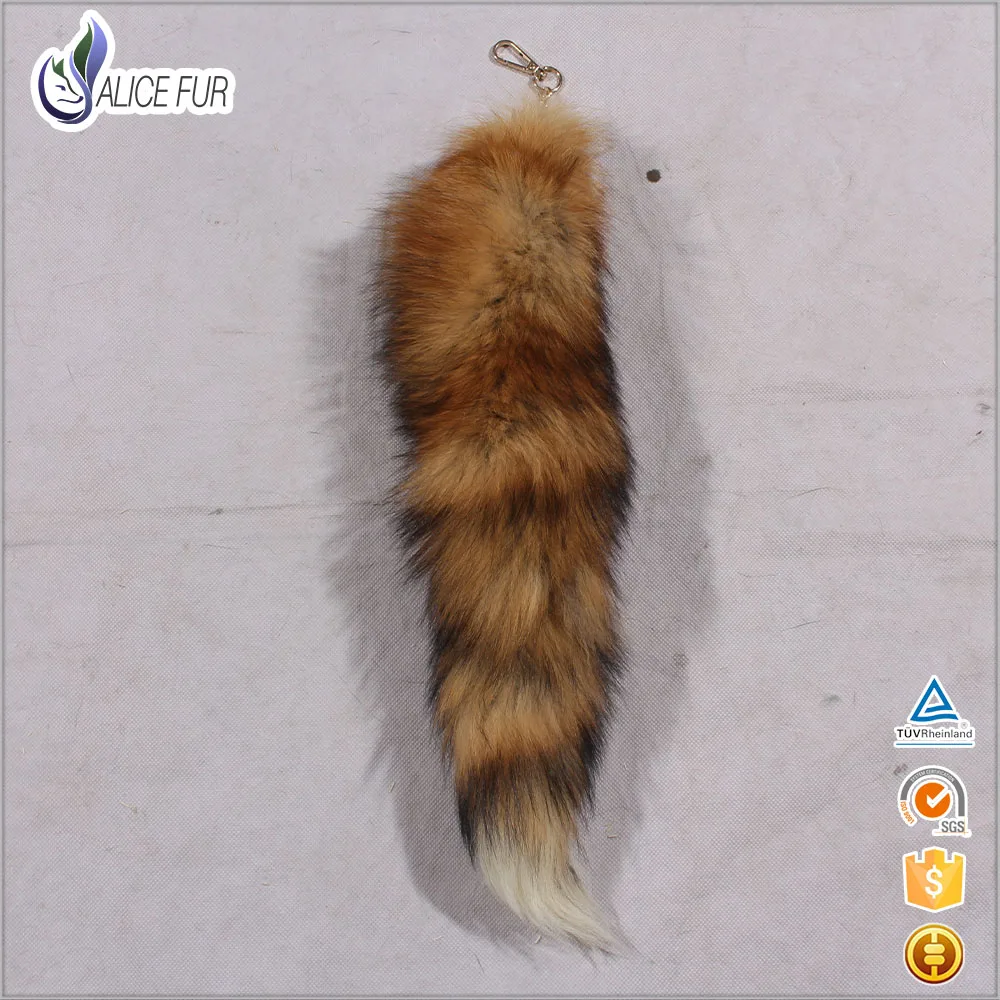 Alice Fur 100% оригинальная реальная красная фотография длина 45 см|keychain red|keychain tailkeychain