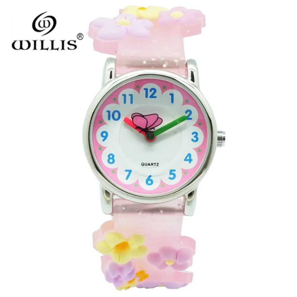 

WILLIS 30M Waterproof Children Watch Casual Transparent Watches Kids student Girls Wrist Watches clock relogio montre enfant