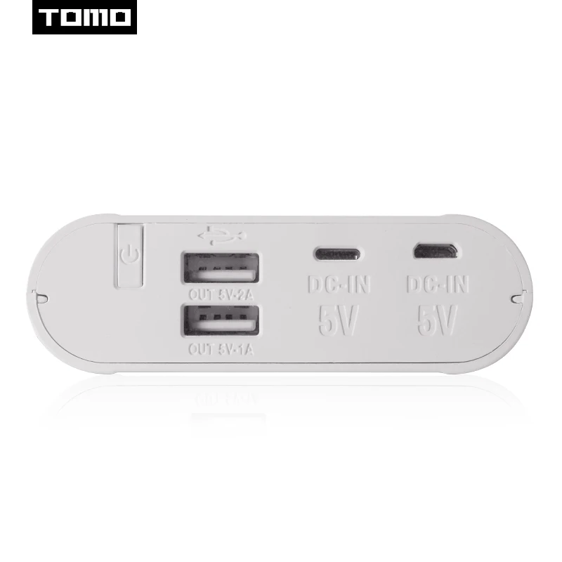 tomo 18650 battery charger case 2 input t4 portable diy display powerbank 5v 2 1a output max free global shipping