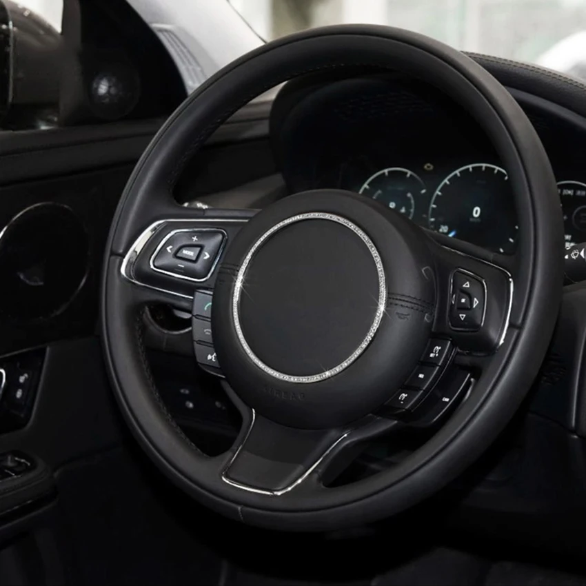 Накладка на руль для Jaguar XJ 2012 2017 аксессуары стайлинга автомобиля|wheel trims|steering wheel