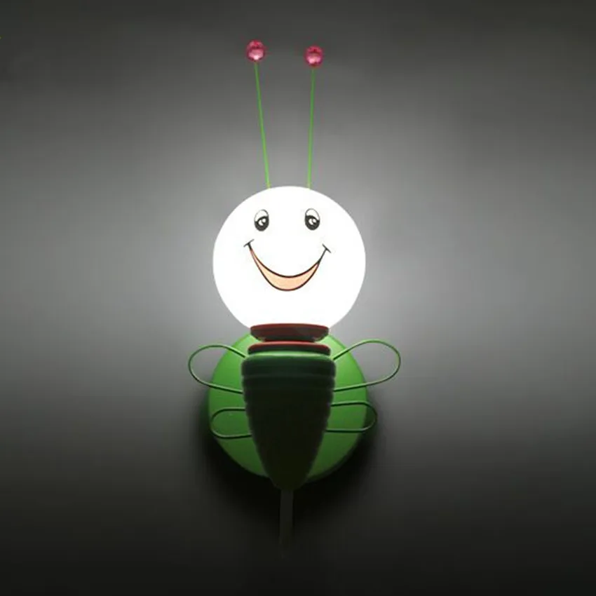 

220V led creative cute cartoon children room wall lamp white warm white