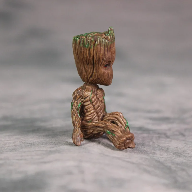 Новый хит! 6 см ребенок Groot дерево человек супергерой милая кукла ПВХ фигурка