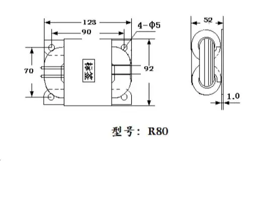 12V 4.16A 12V 4.16A R трансформатор с сердечником 100VA R80 пользовательский трансформатор 115 V/230 V с медный щит выход для усилителя мощности