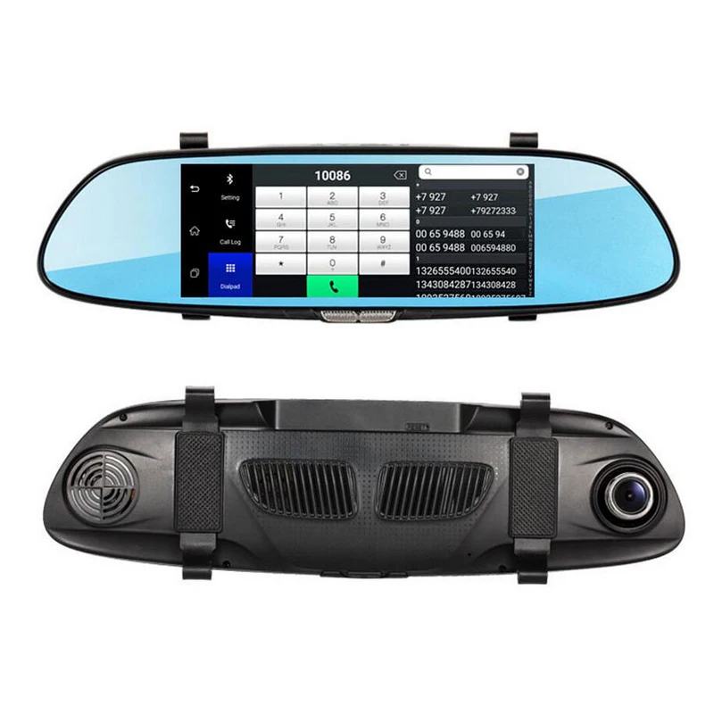 Автомобильный видеорегистратор зеркало заднего вида с сенсорным IPS экраном 7