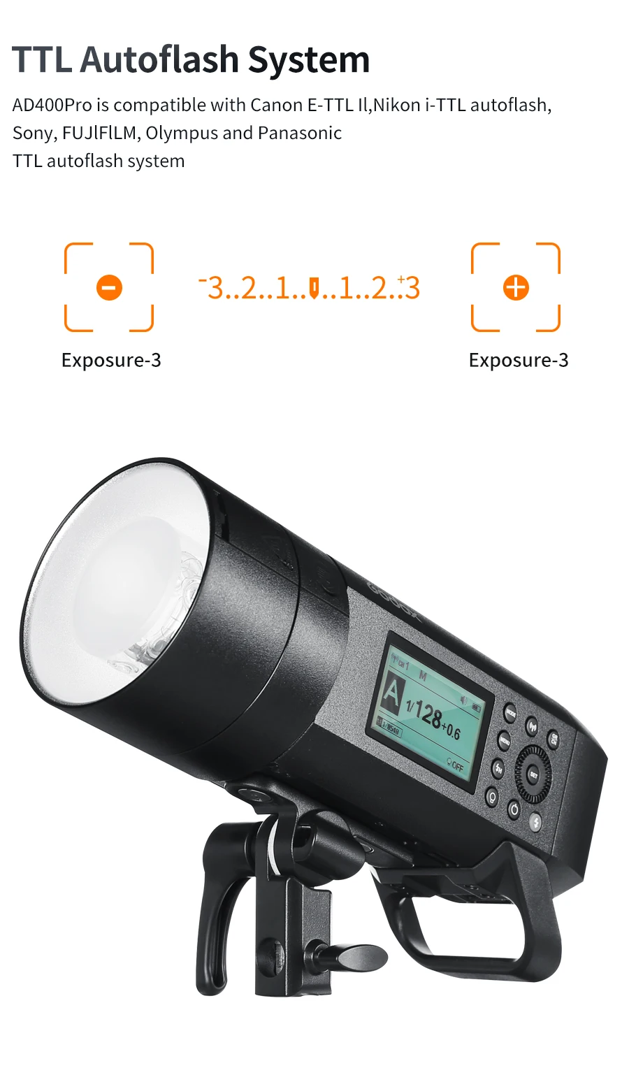 Внешняя вспышка Godox AD400 Pro WITSTRO All-in-One AD400Pro Li-on battery ttl HSS со встроенной беспроводной системой 2,4G X