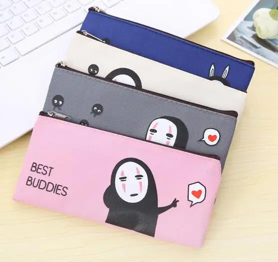 20pcs Studio ghibli No Face Kaonashi аниме фигурки карандаш Холщовая Сумка детские игрушки 19x9