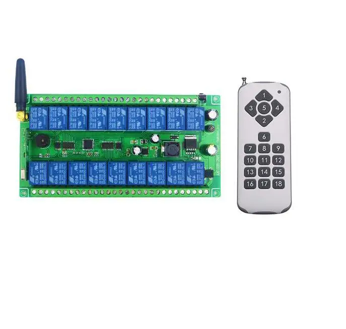 DC 12V 24V широкое напряжение 18 CH 18CH RF беспроводная версия приемник передатчика 315mhz